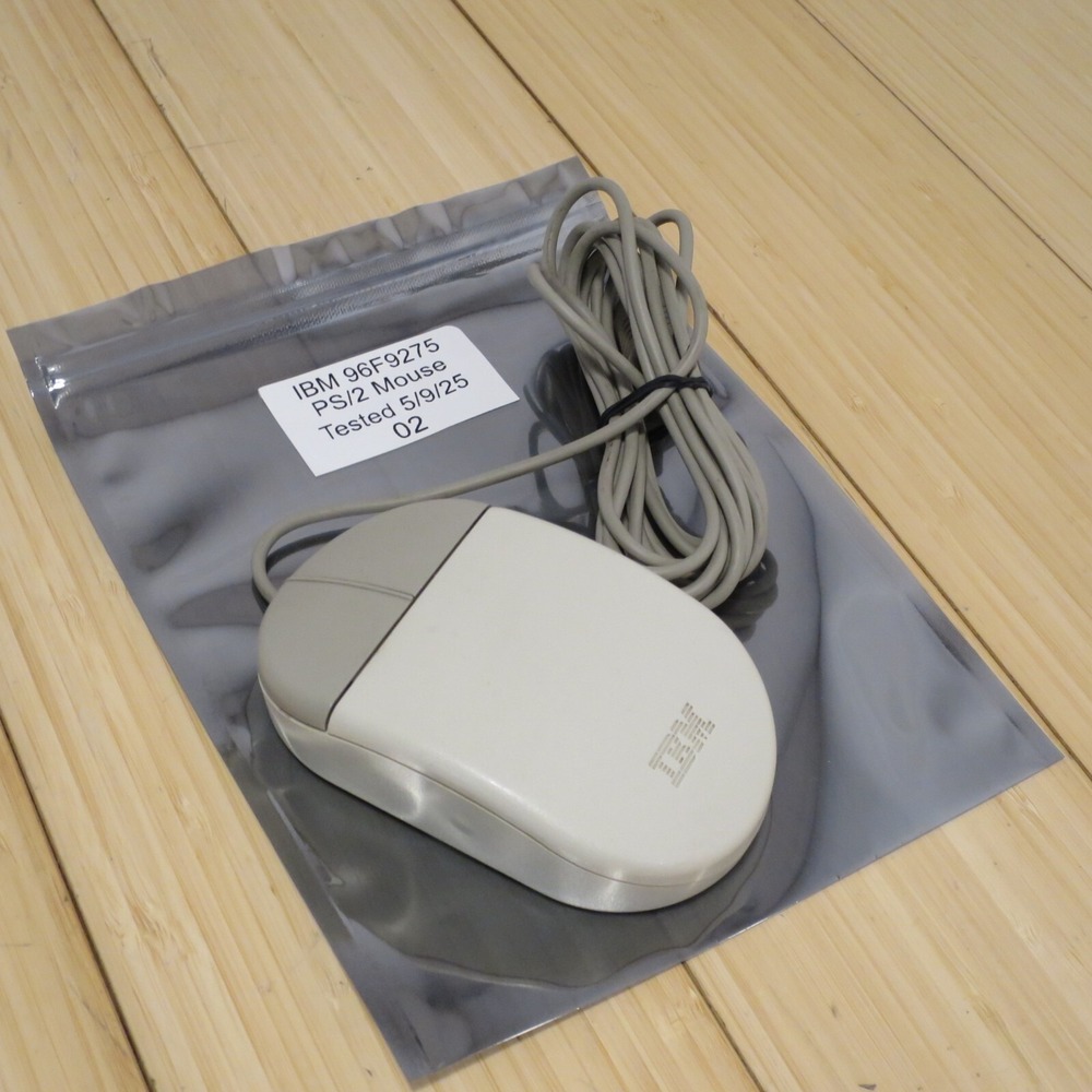 Original IBM Tank Mouse 96F9275 Wired‎ 2 Button - Tested 02